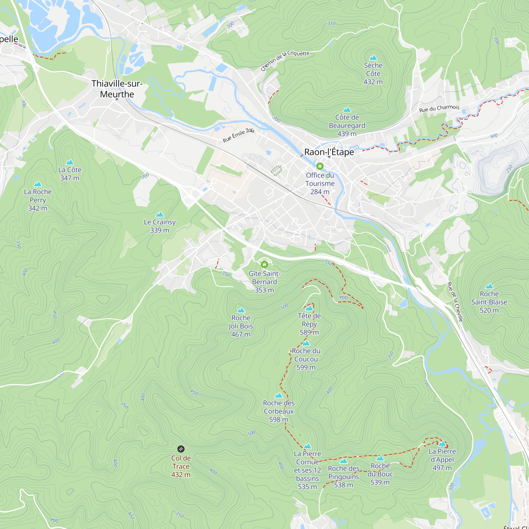 Gîte Saint-Bernard map