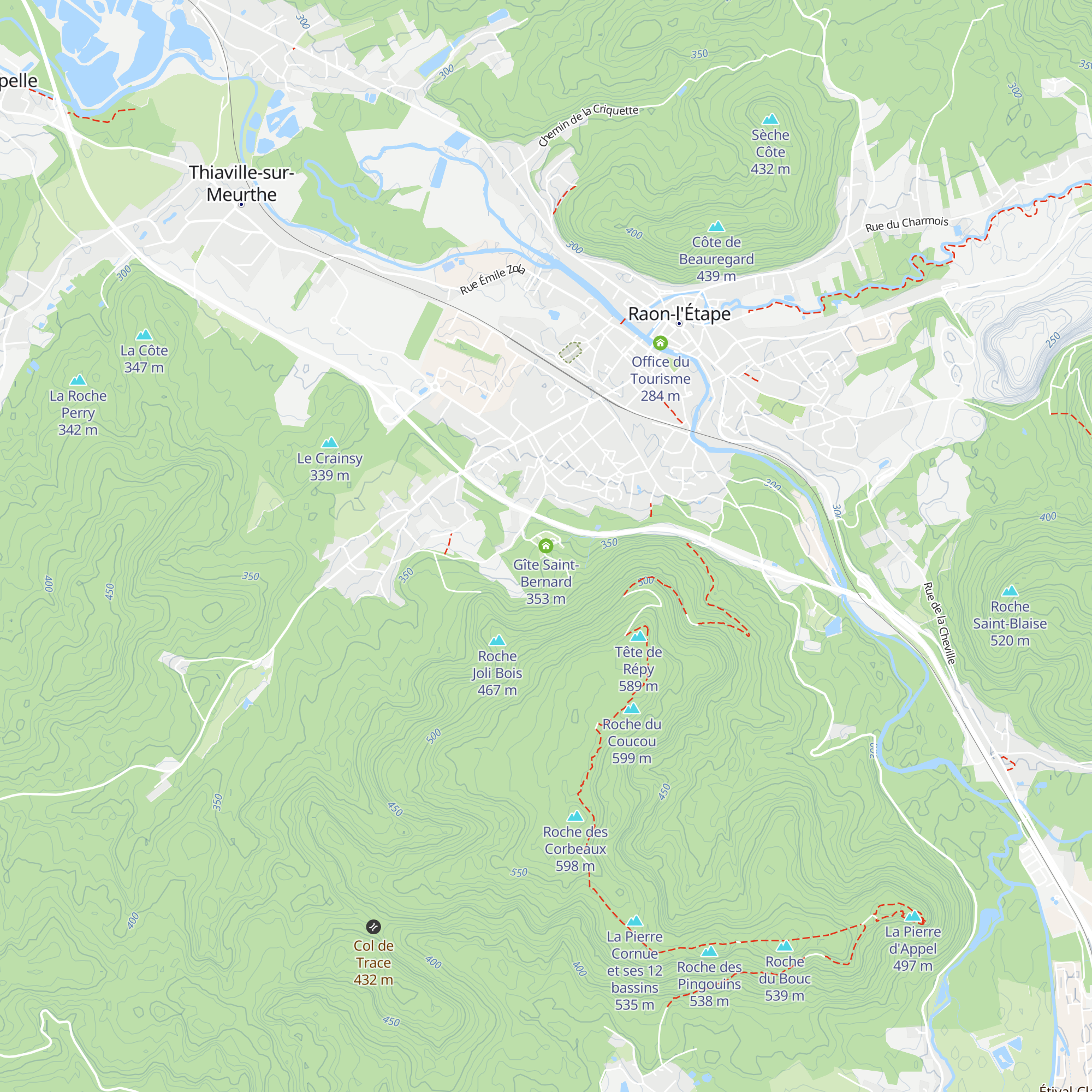Gîte Saint-Bernard map
