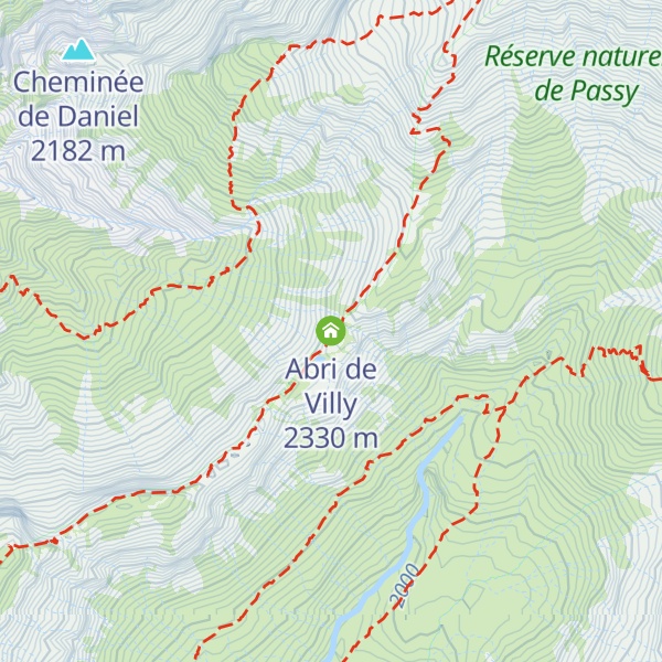 Map of Abri de Villy