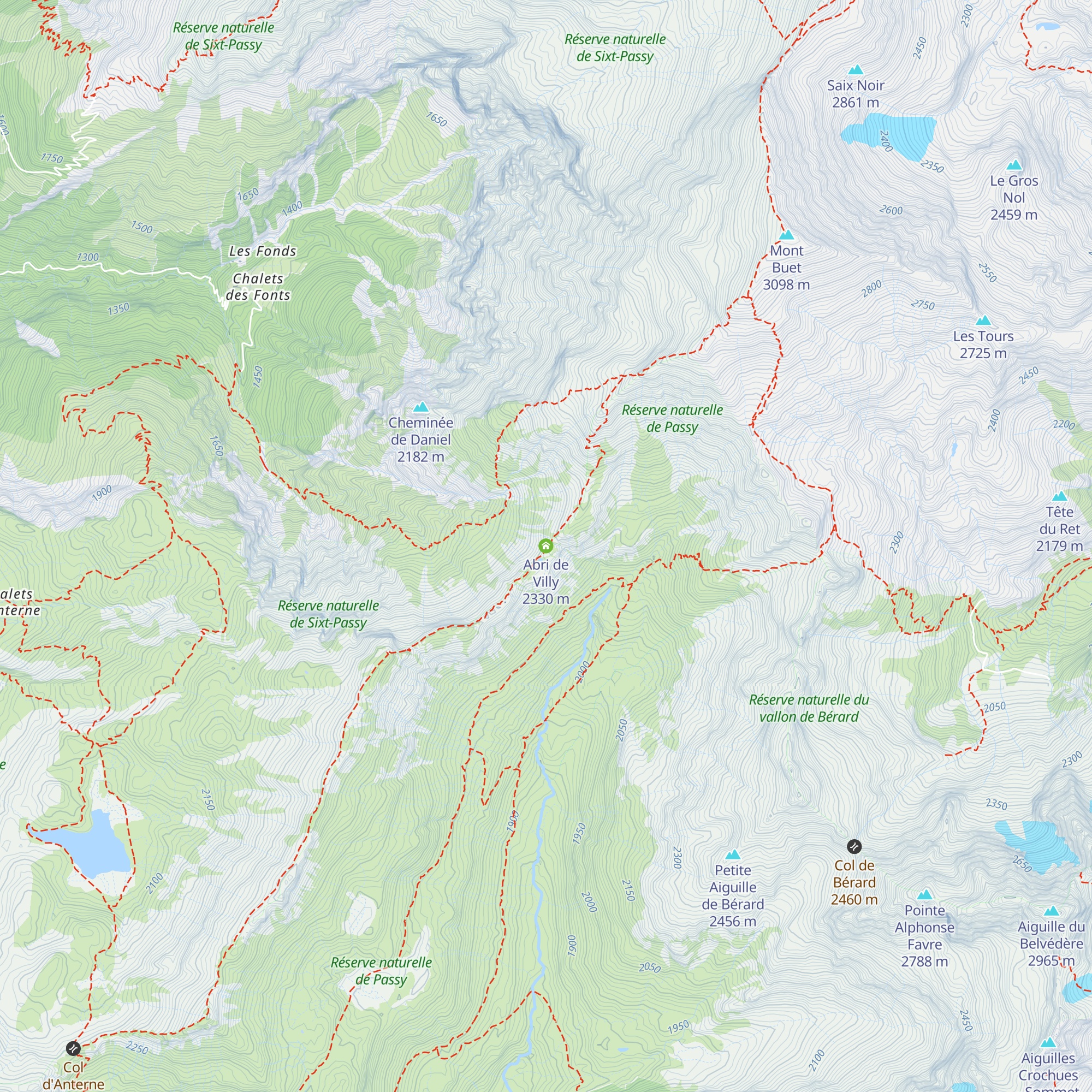 Abri de Villy map