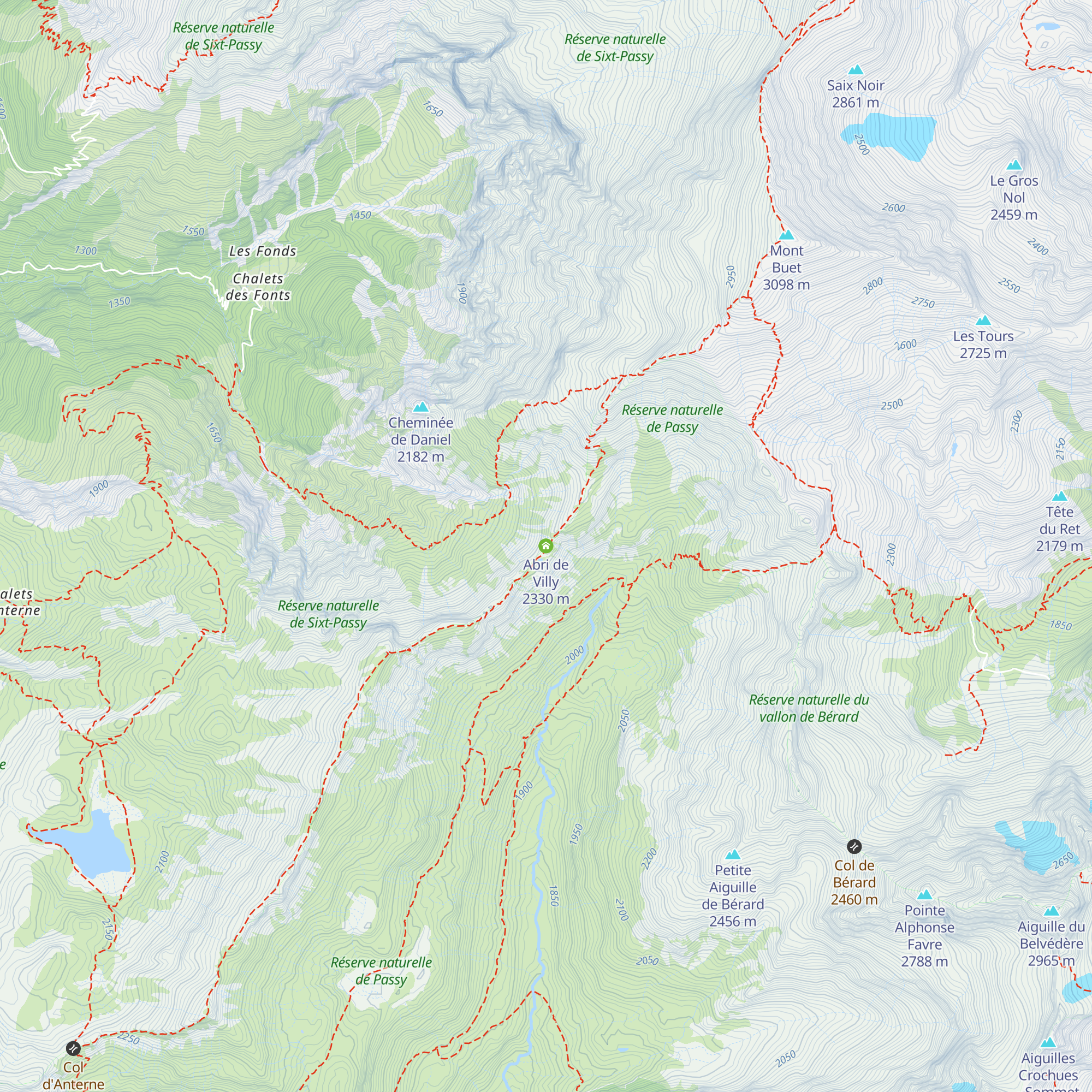 Abri de Villy map