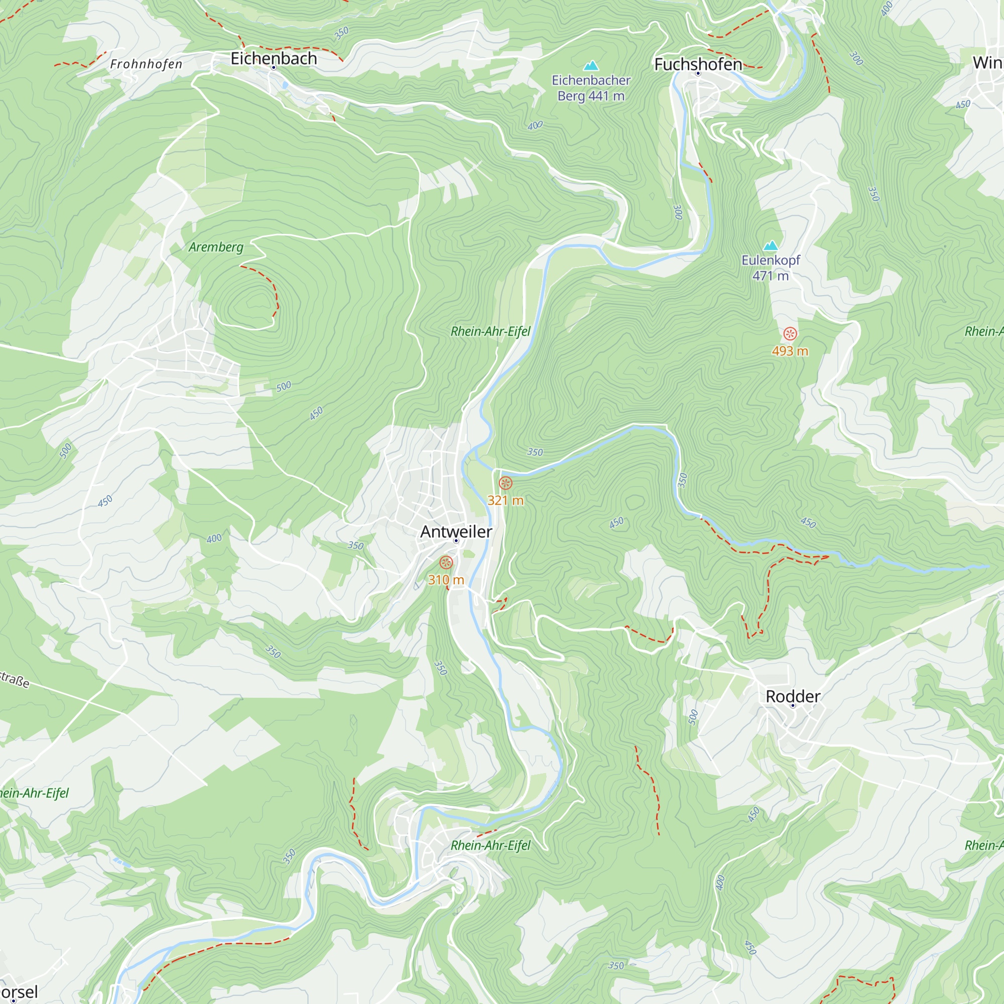 Eifelvereinshütte Antweiler map