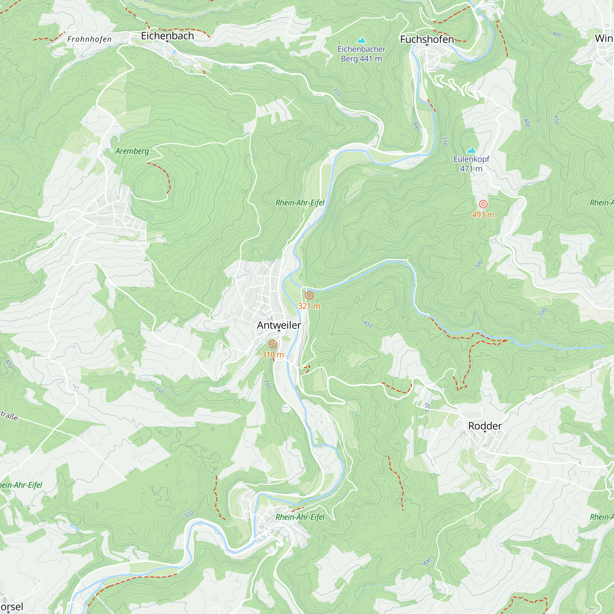 Eifelvereinshütte Antweiler map