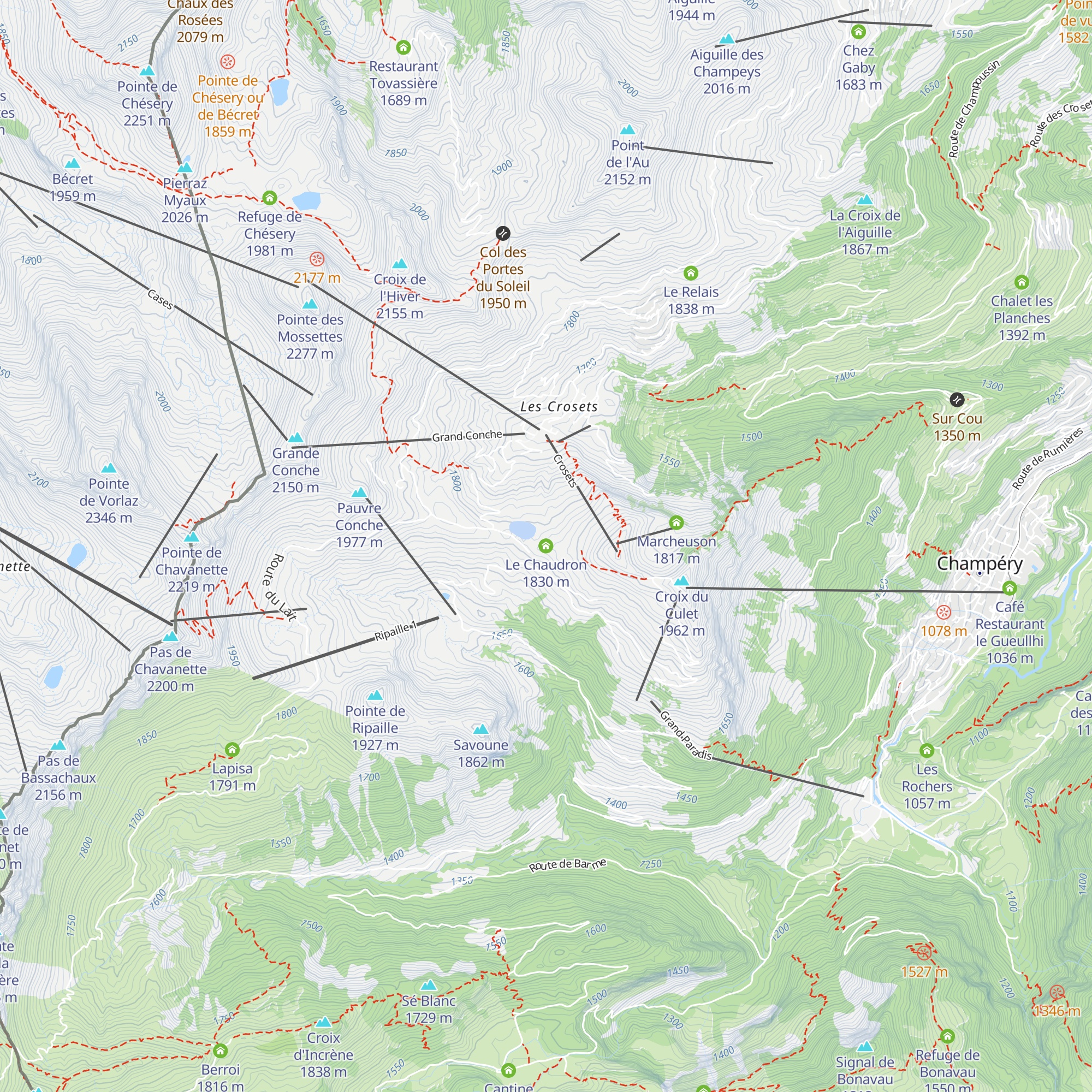 Le Chaudron map