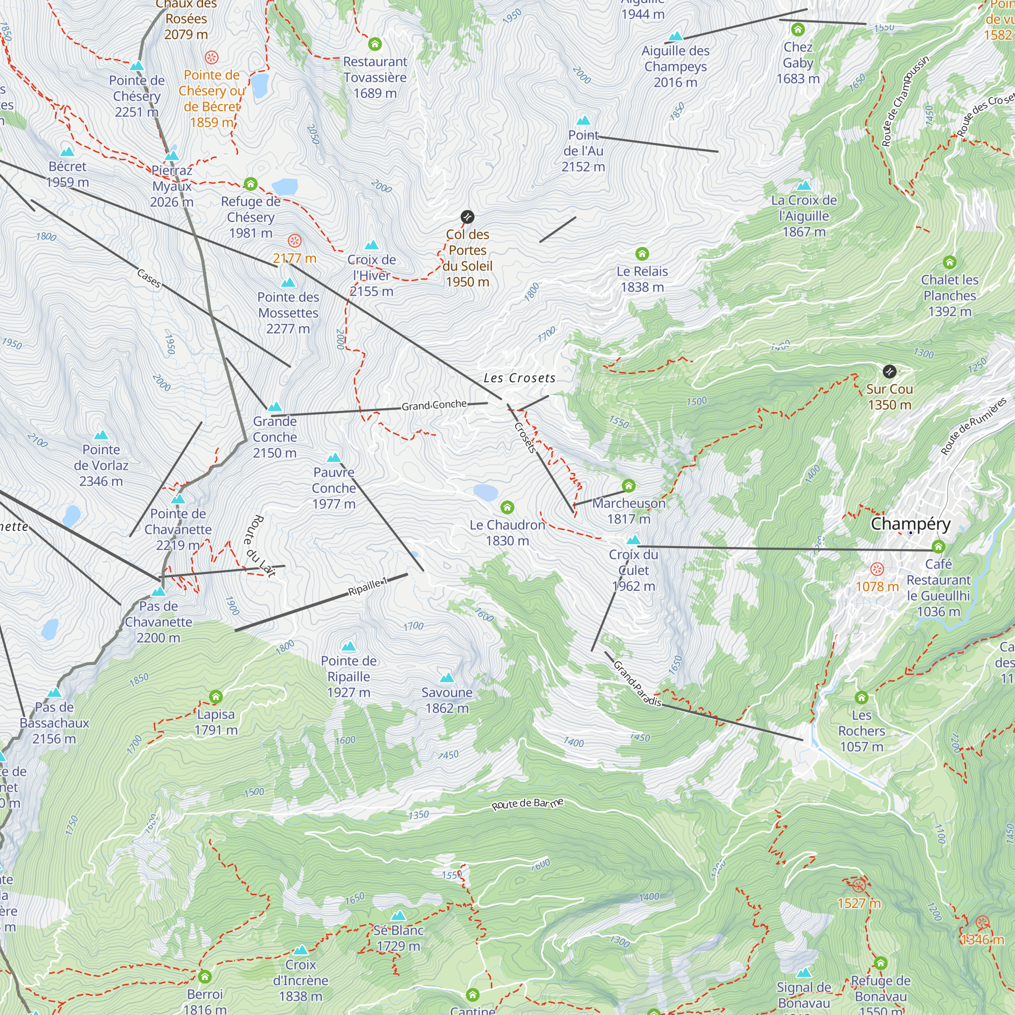 Le Chaudron map