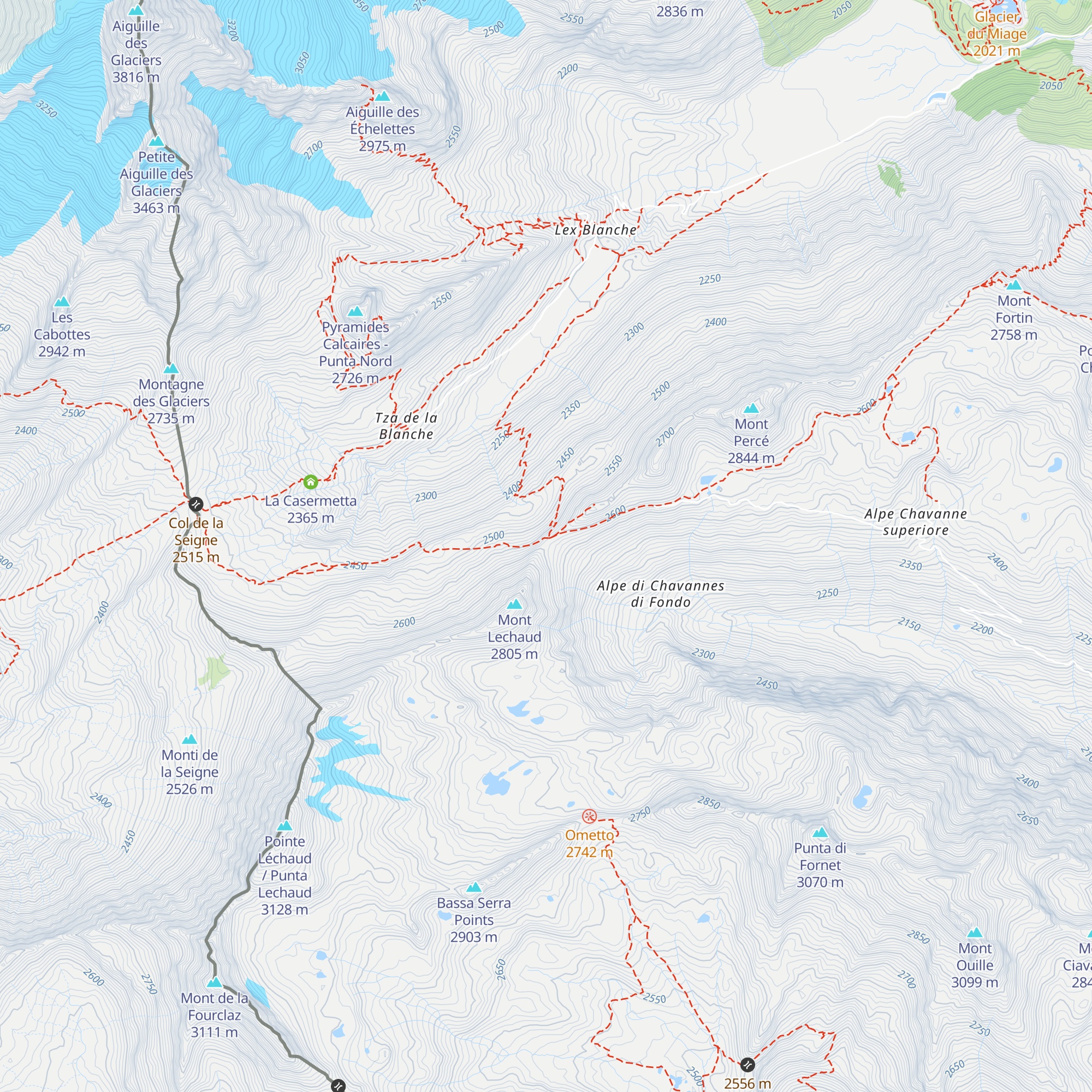 Casermetta Colle Chavanne map
