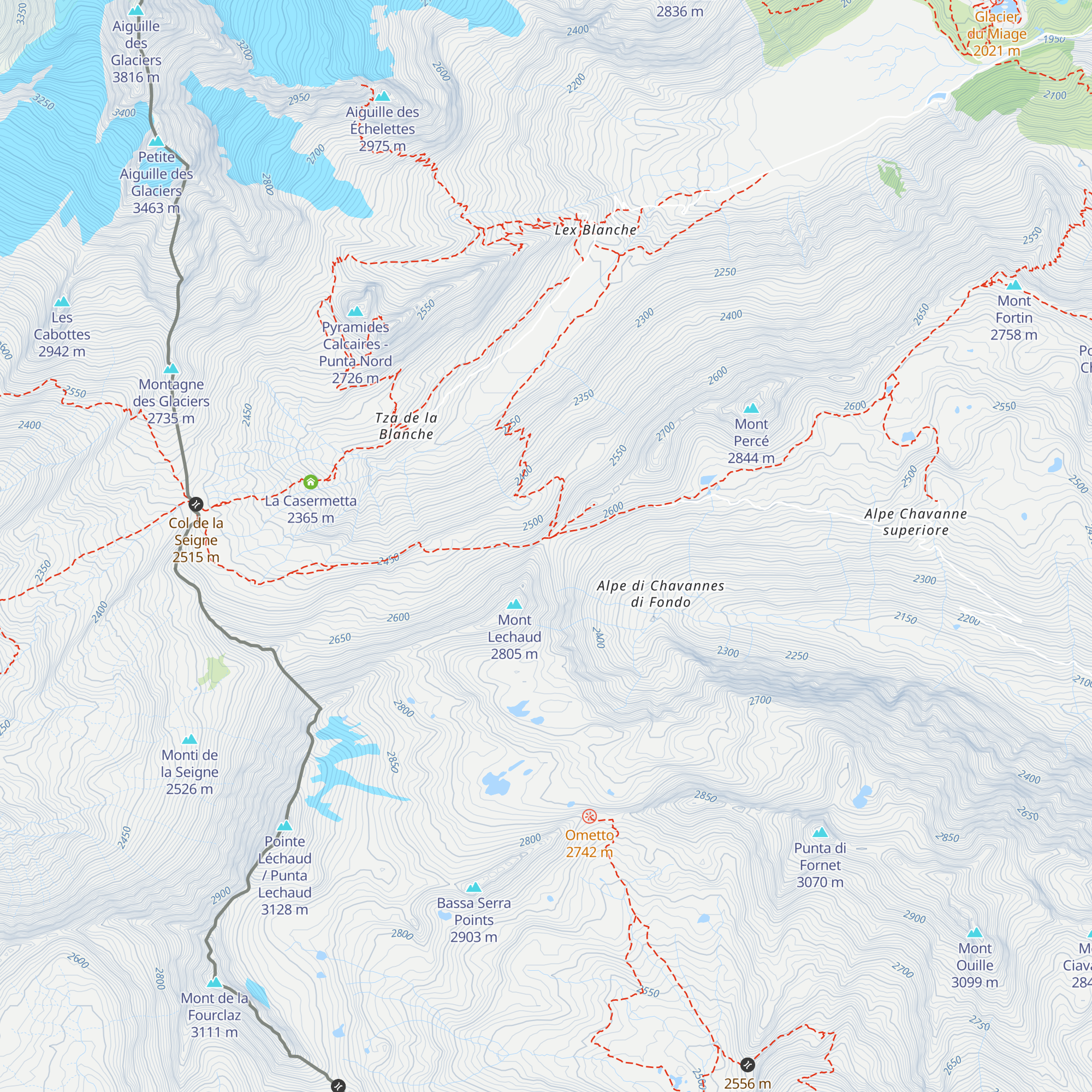 Casermetta Colle Chavanne map