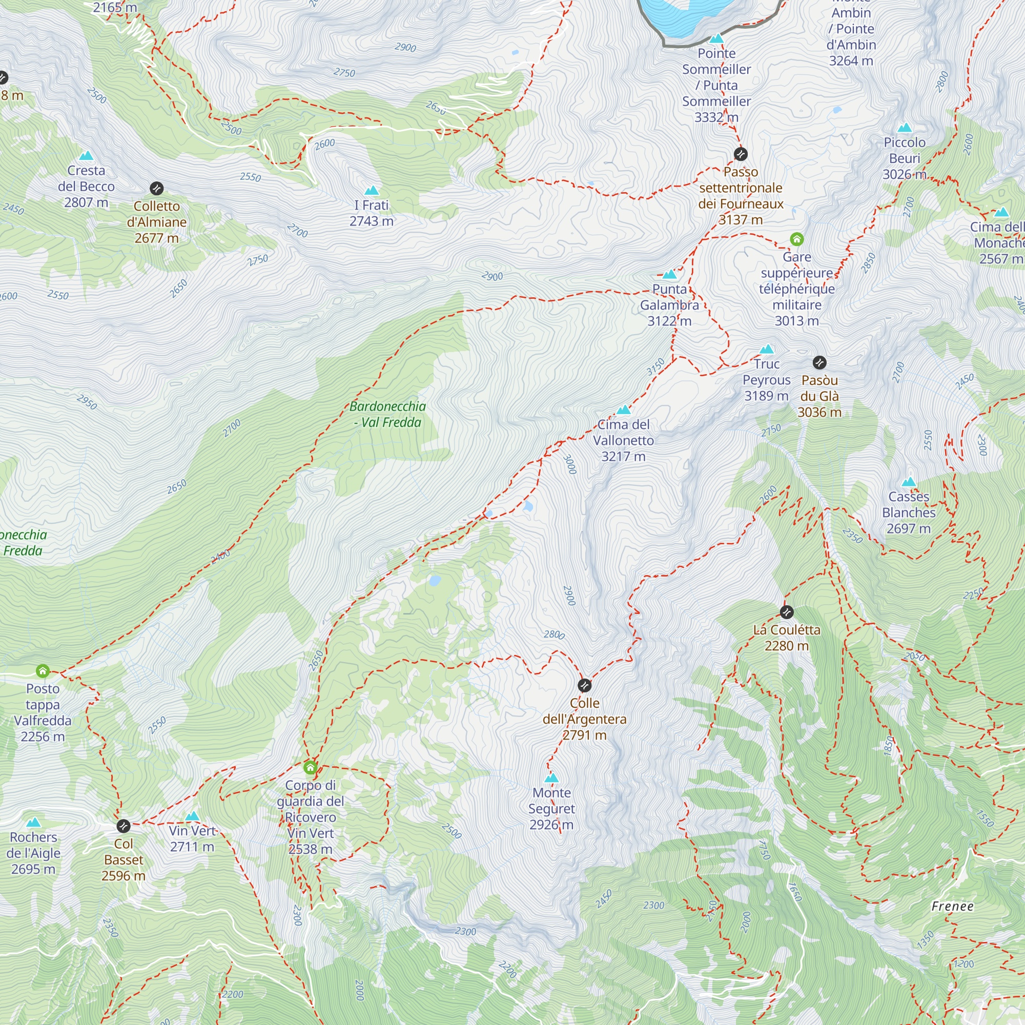 Bivacco Berrone map