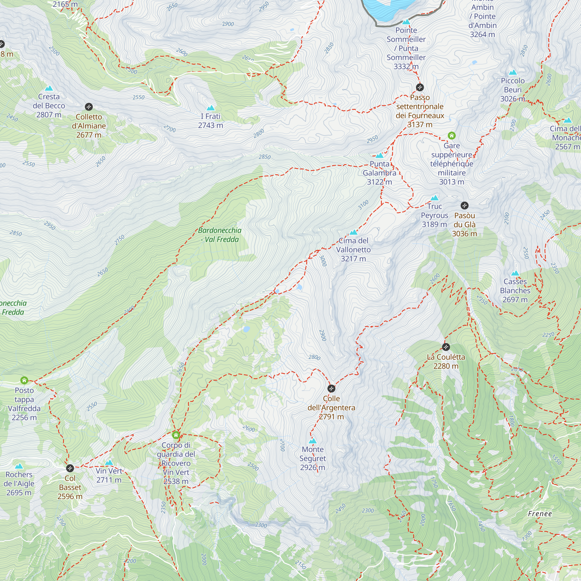 Bivacco Berrone map