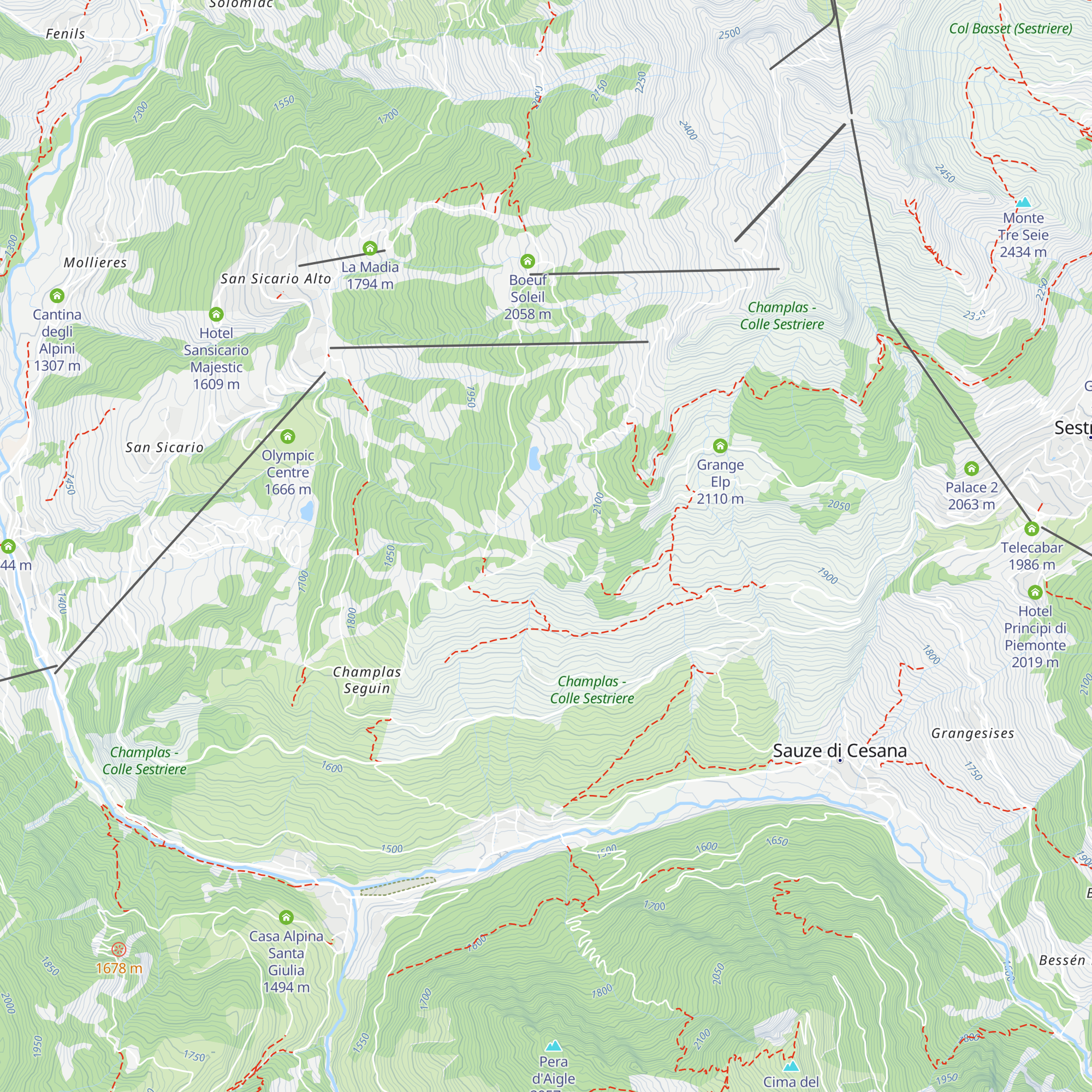 Rifugio Chalmette map
