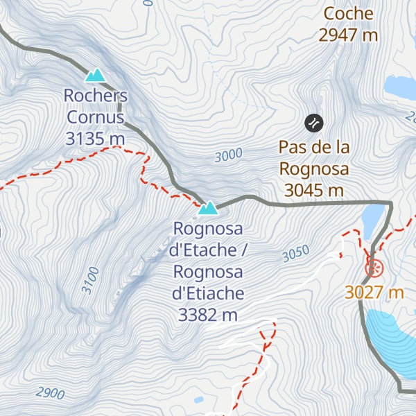 Map of Rognosa d'Etache / Rognosa d'Etiache