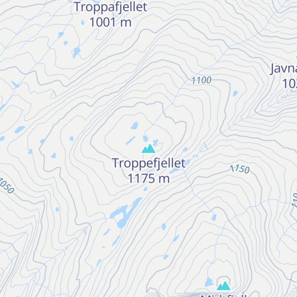 Map of Troppefjellet