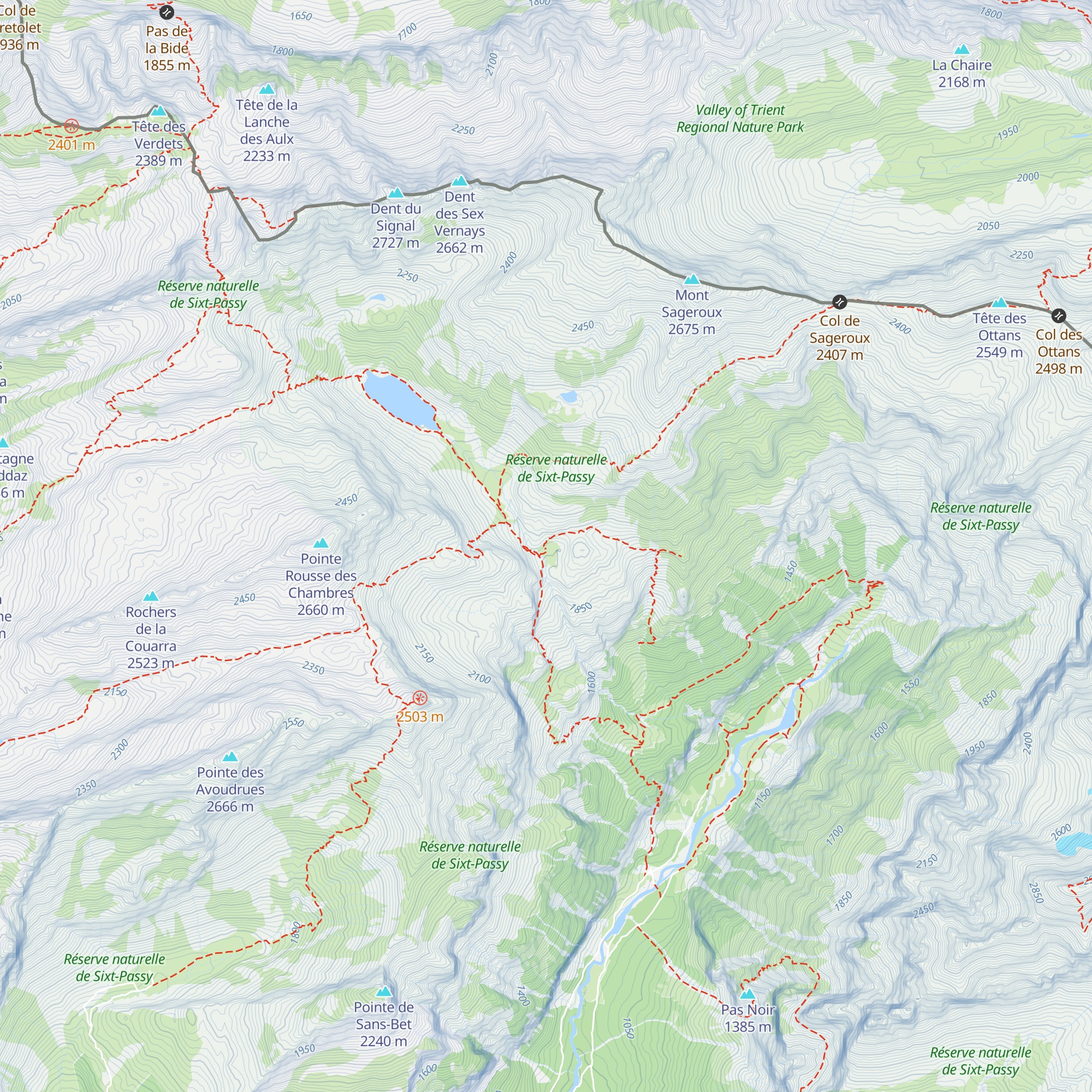 Refuge de la Vogealle map