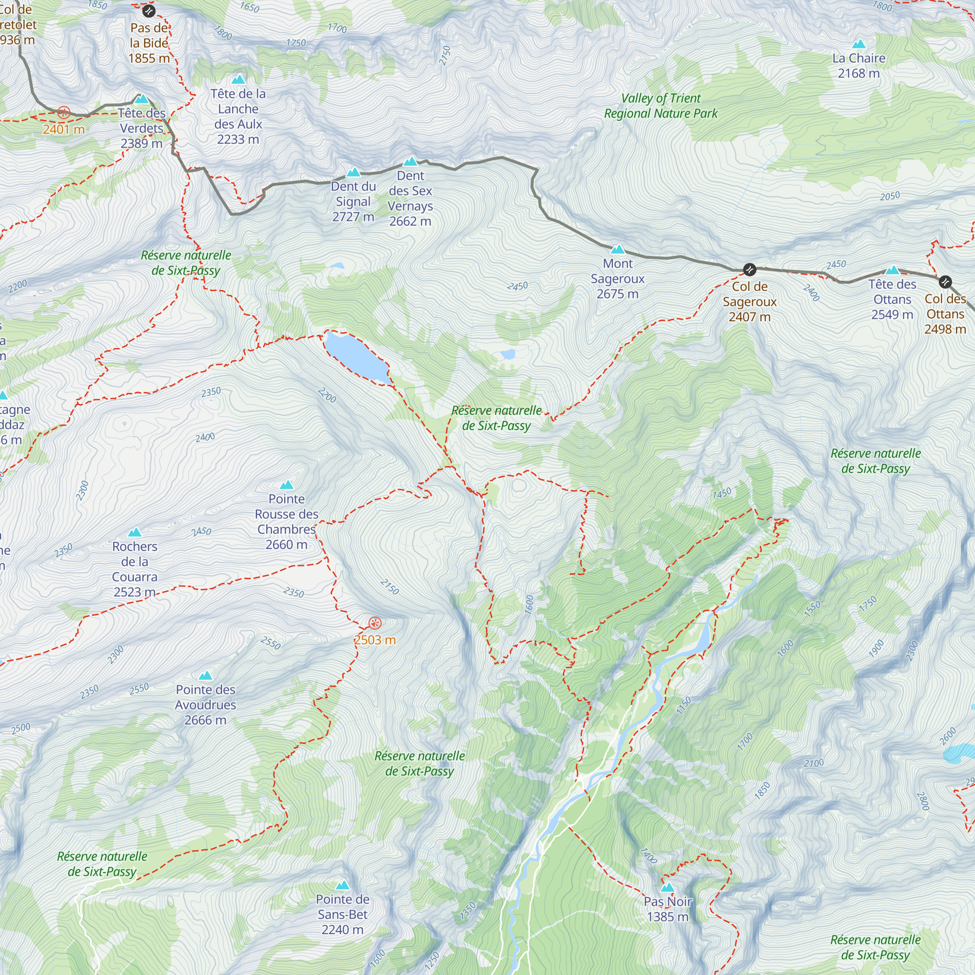 Refuge de la Vogealle map