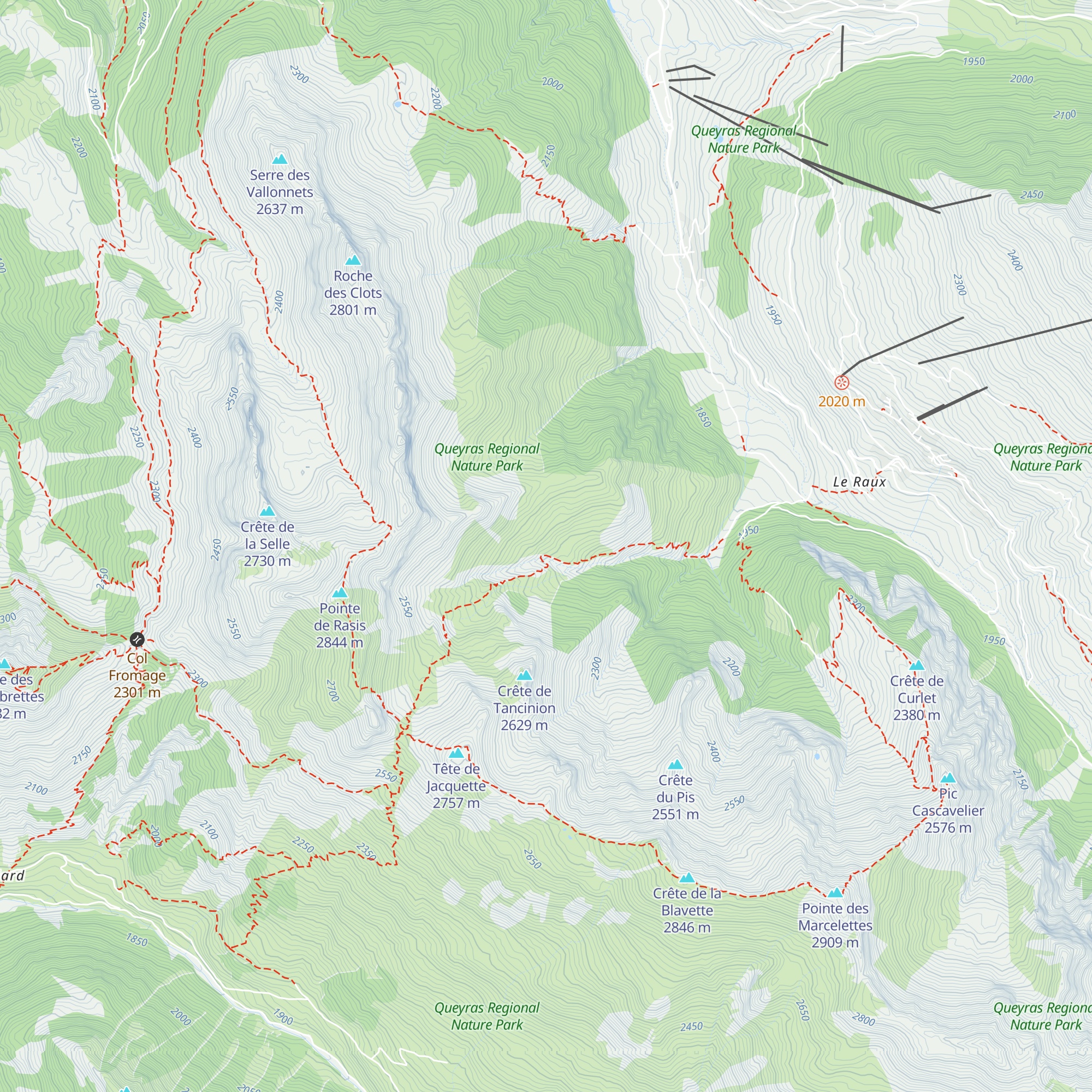 Cabanes du Puy map