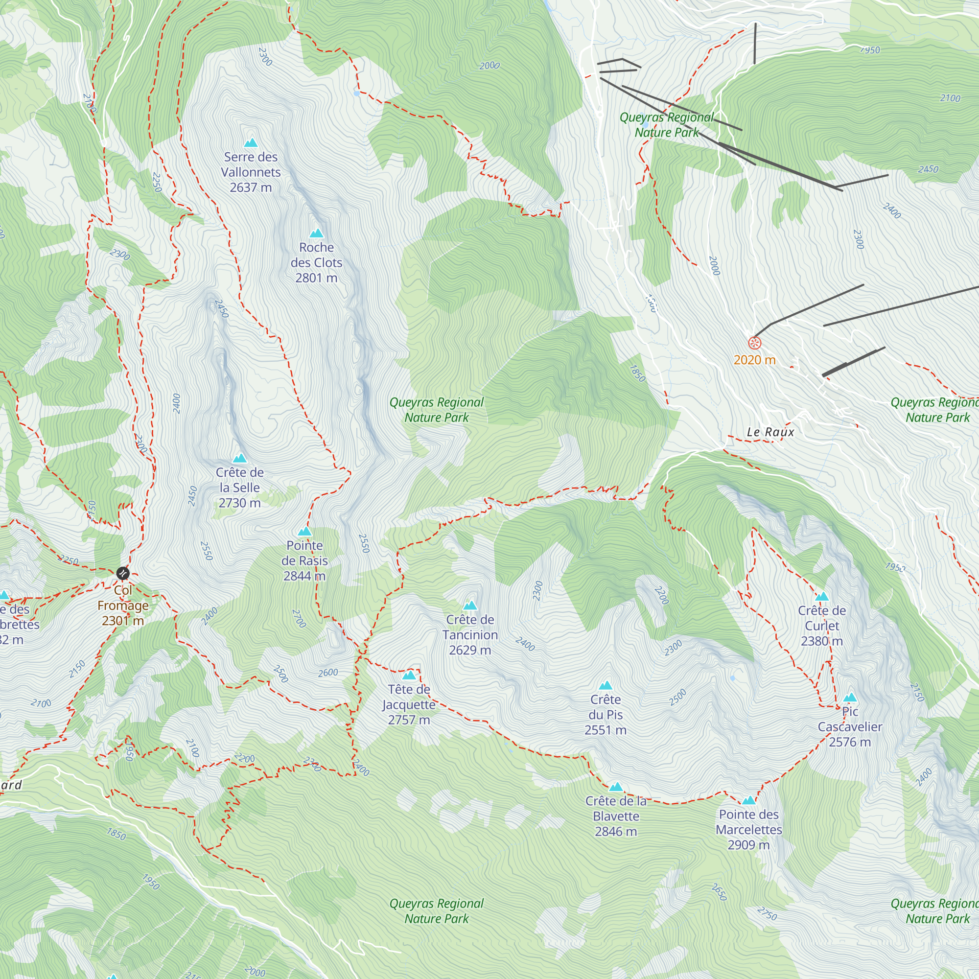 Cabanes du Puy map