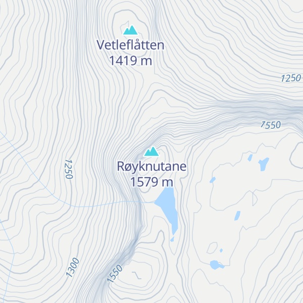 Map of Røyknutane