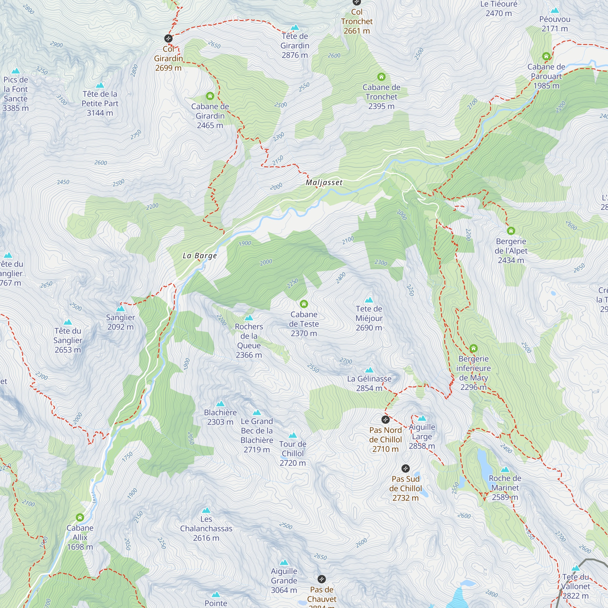 Cabane de Teste map