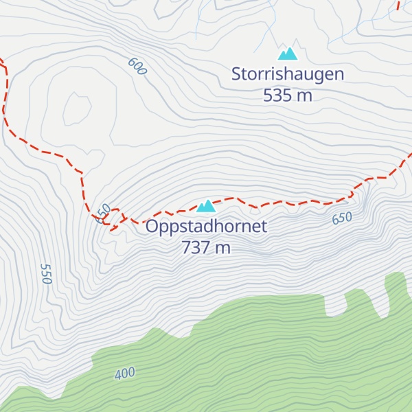 Map of Oppstadhornet