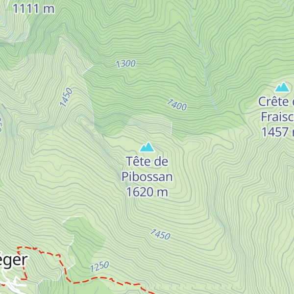 Map of Tête de Pibossan