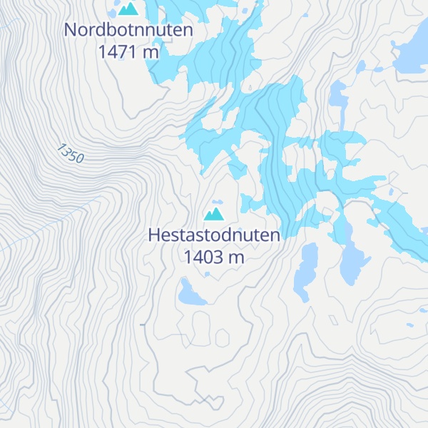 Map of Hestastodnuten
