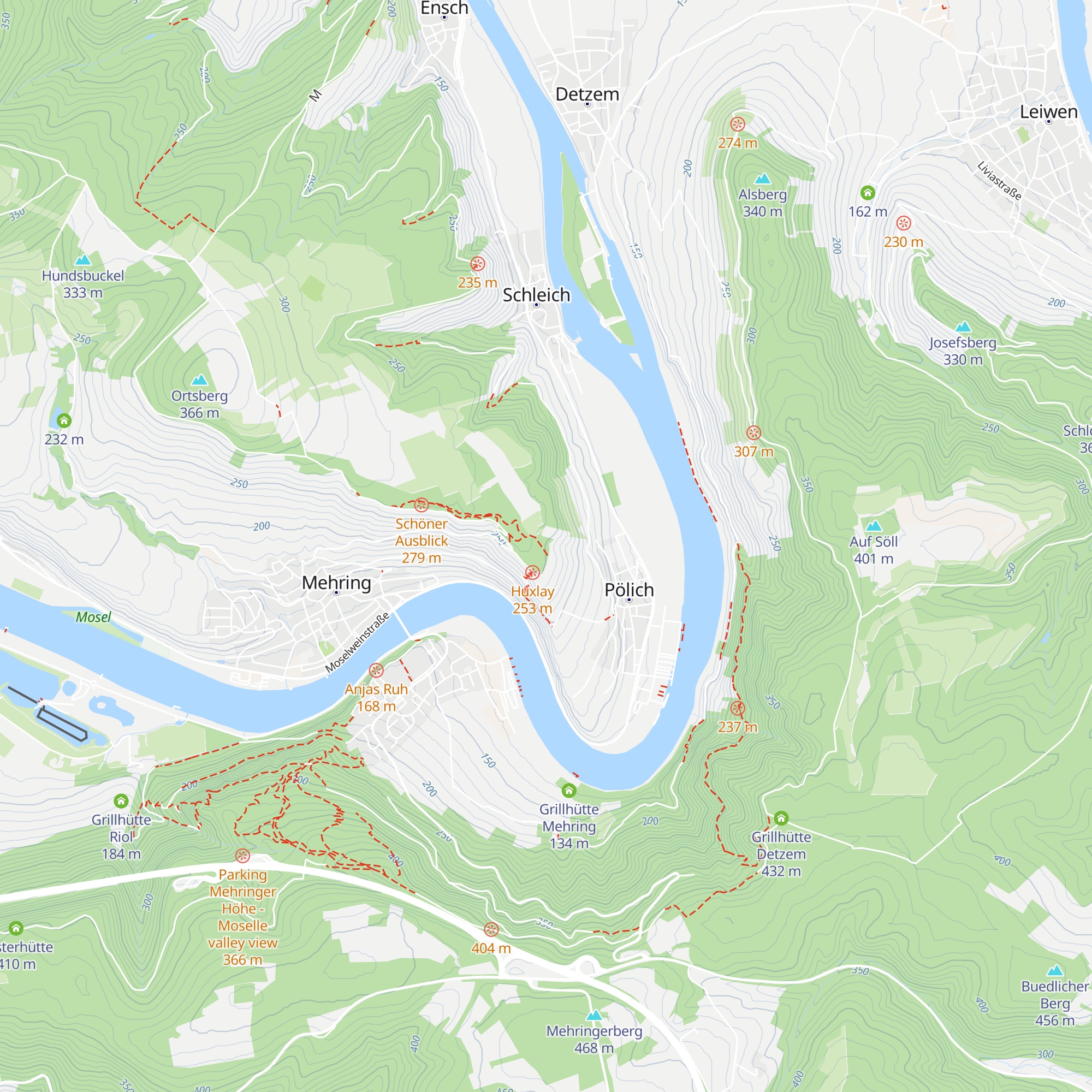 Grillhütte Pölich map