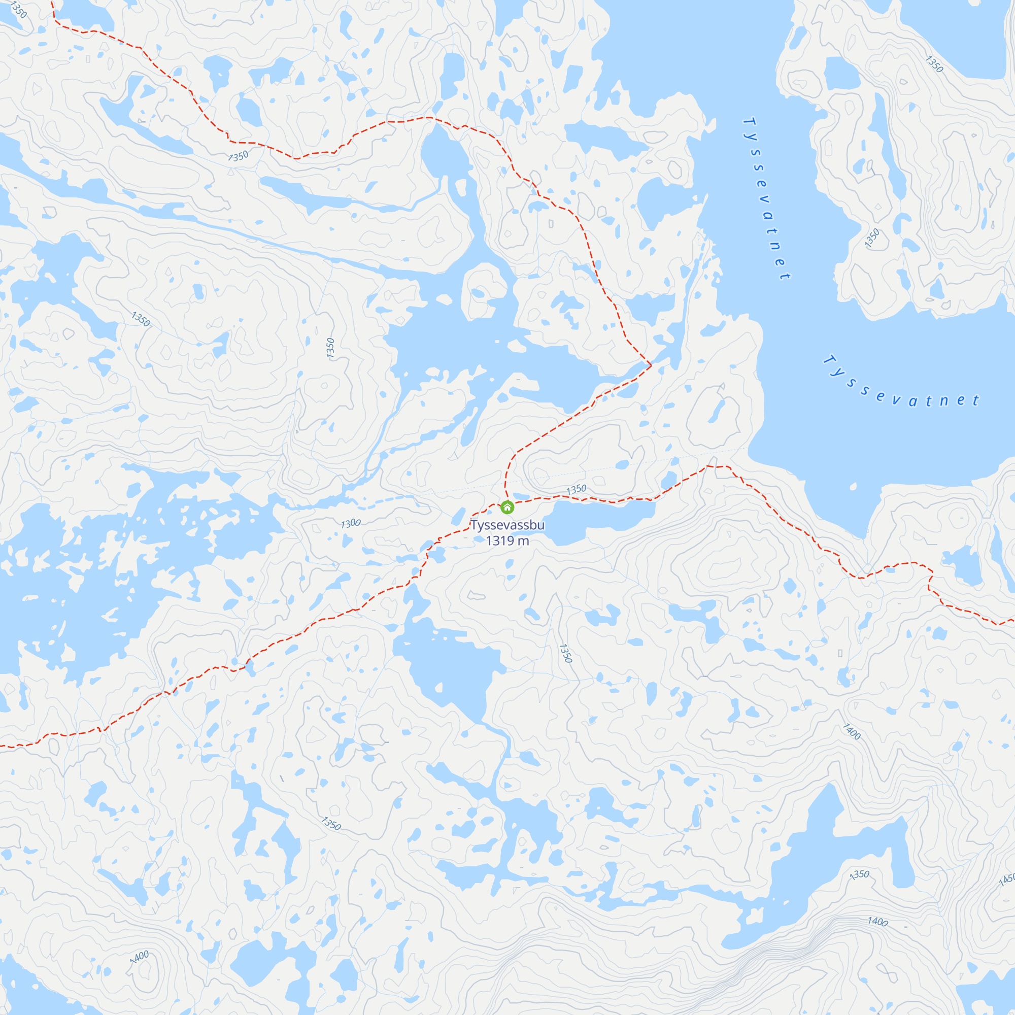 Tyssevassbu map