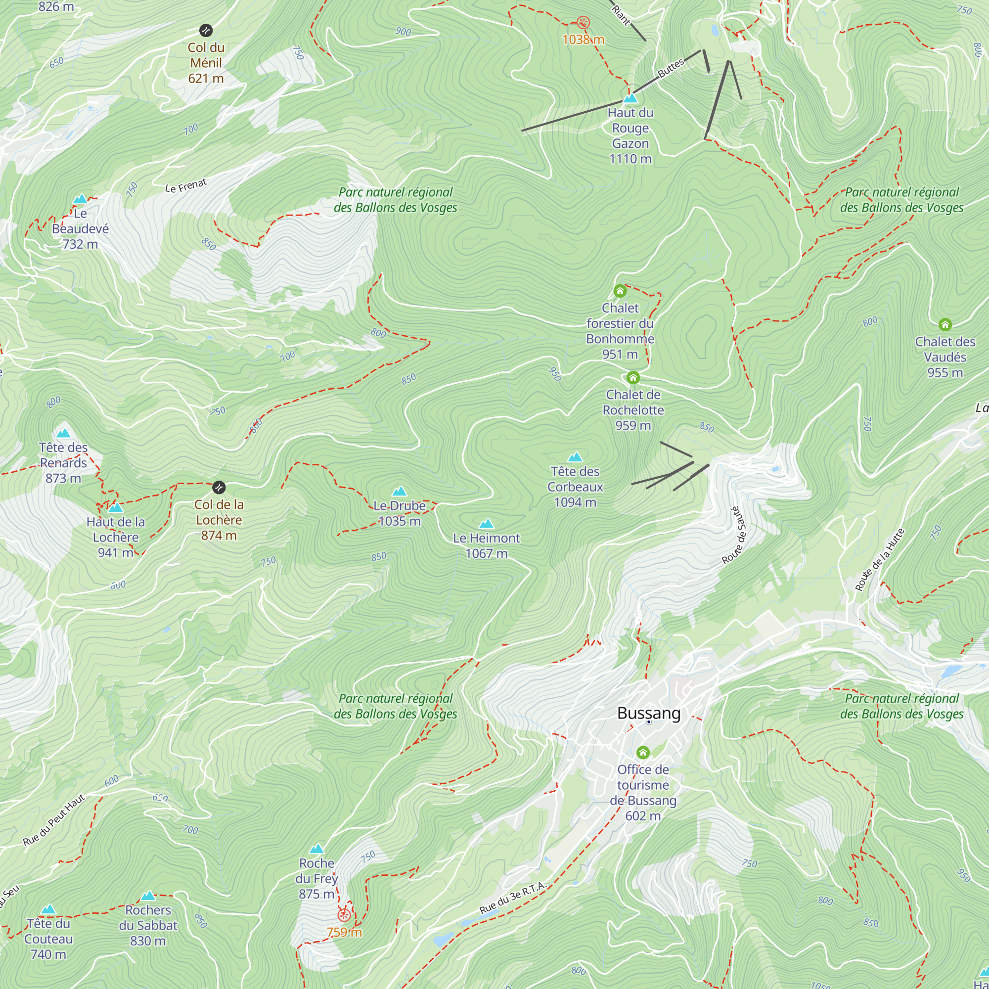 Chalet du Peut Haut map