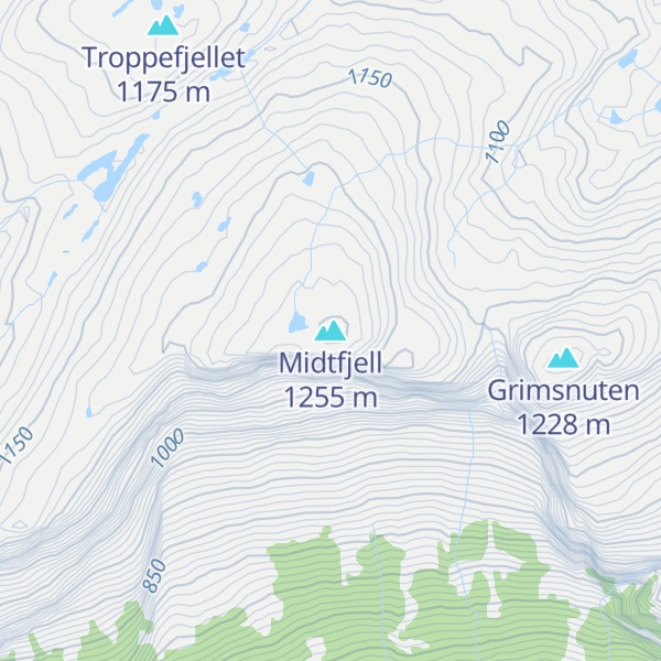 Map of Midtfjell