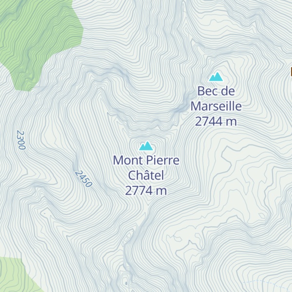 Map of Mont Pierre Châtel