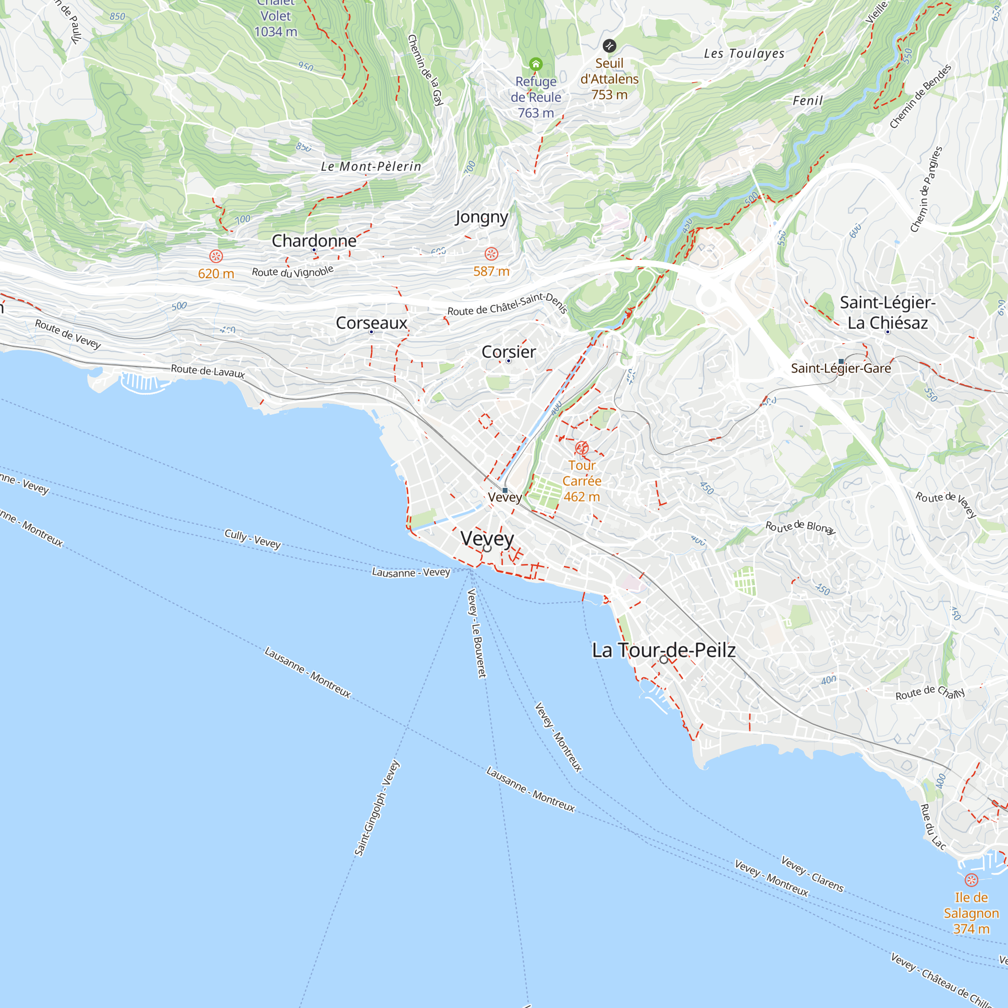 Montreux Riviera Tourisme map