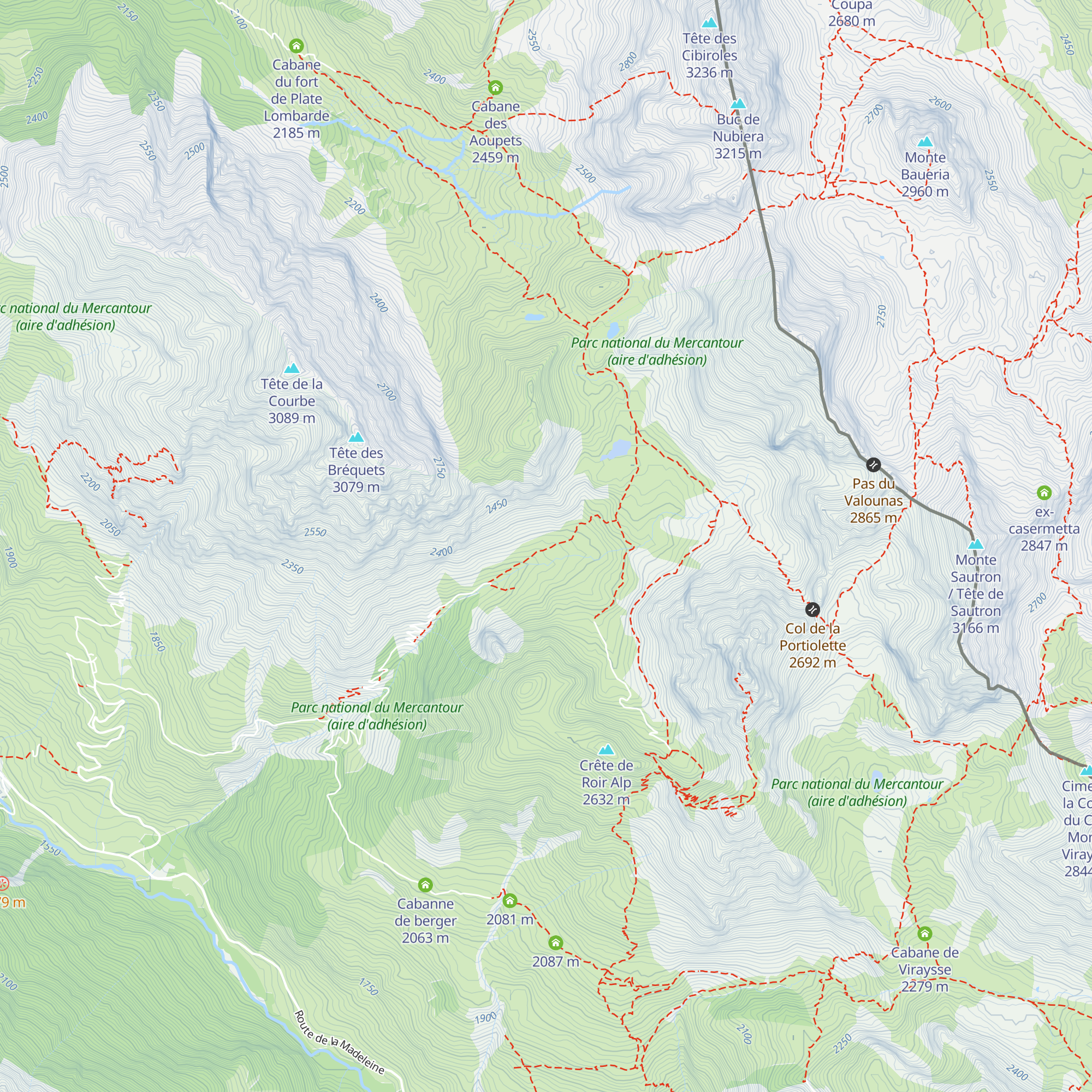 Cabane du Vallonet map