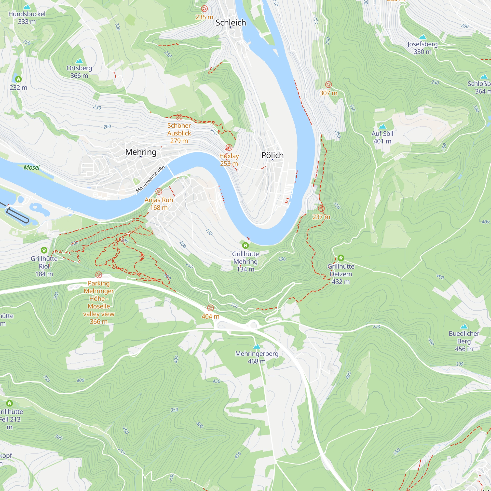 Grillhütte Mehring map