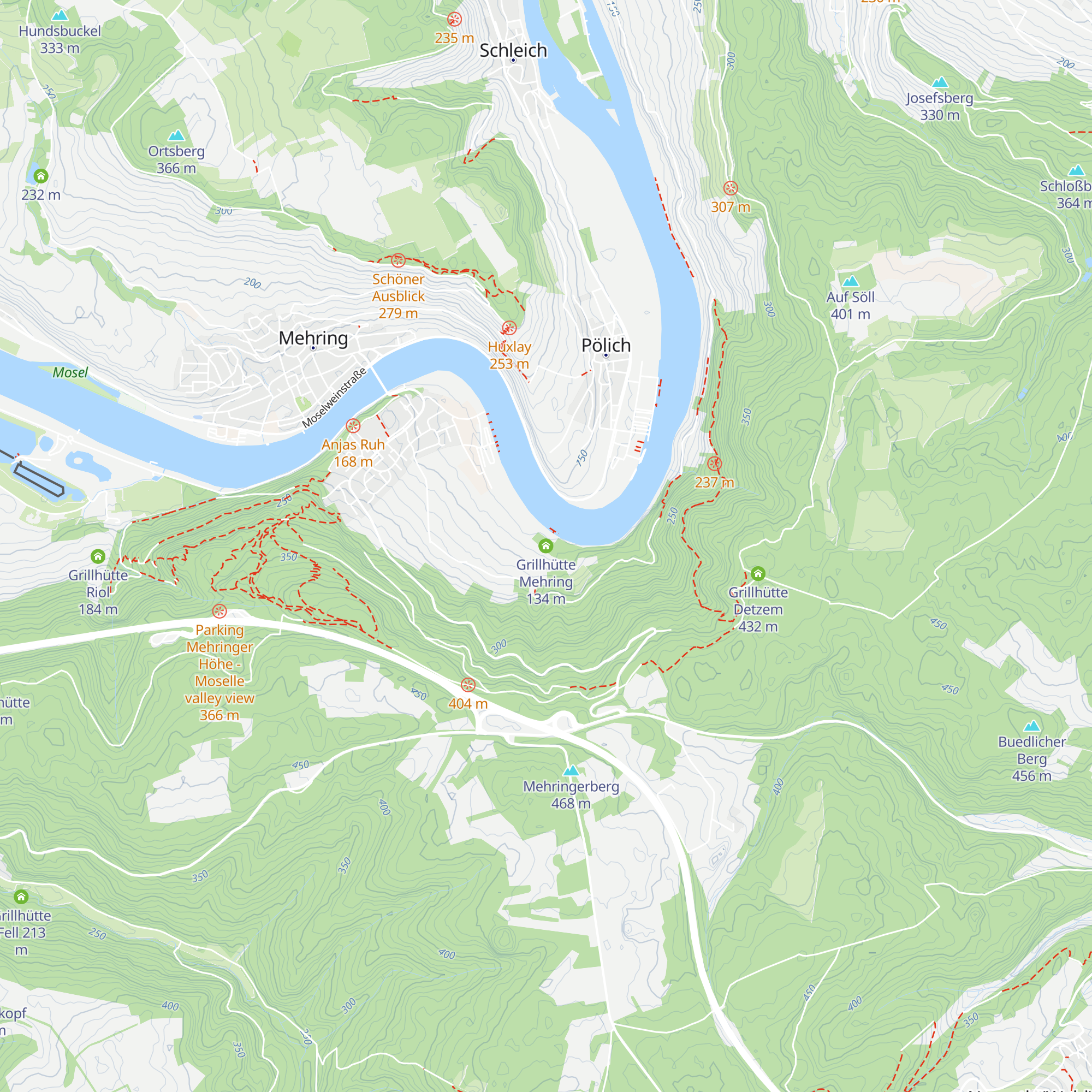 Grillhütte Mehring map