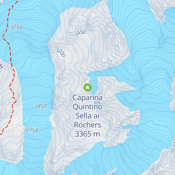 Map of Capanna Quintino Sella ai Rochers