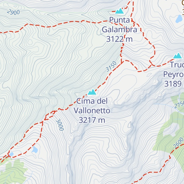 Map of Cima del Vallonetto