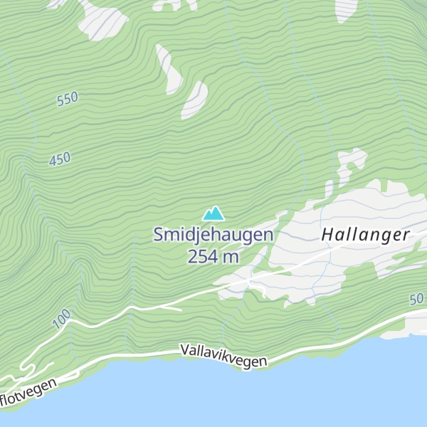 Map of Smidjehaugen