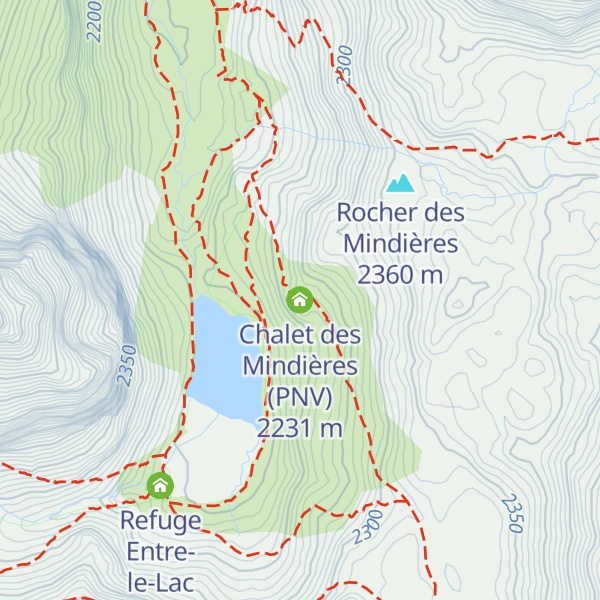 Map of Chalet des Mindières (PNV)