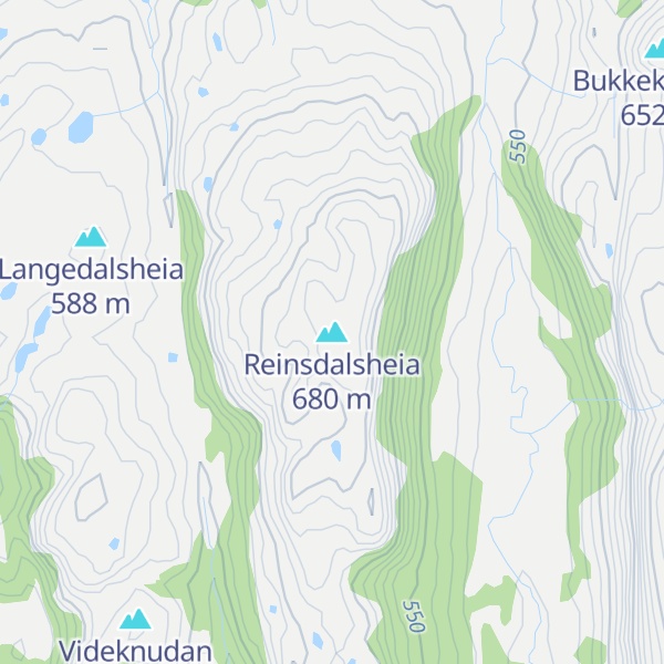 Map of Reinsdalsheia
