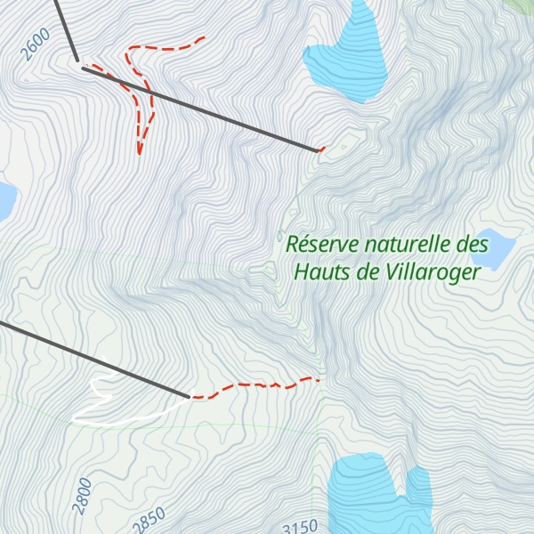 Map of Pointe des Arandelières