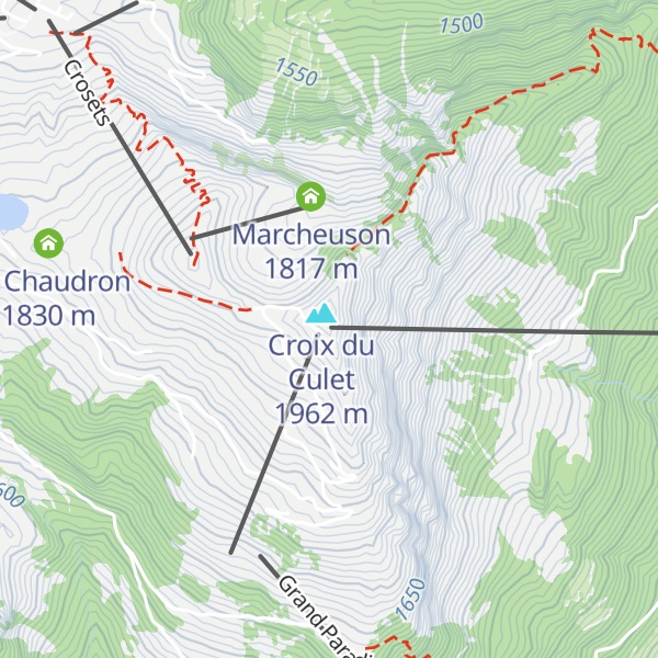 Map of La Croix de Culet