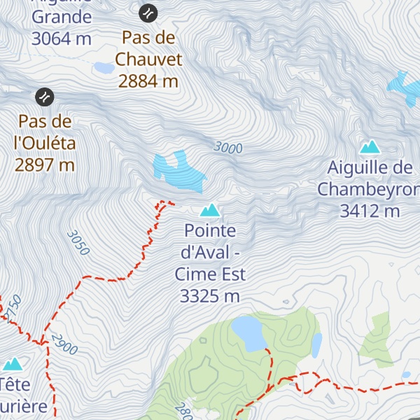 Map of Pointe d'Aval - Cime Est