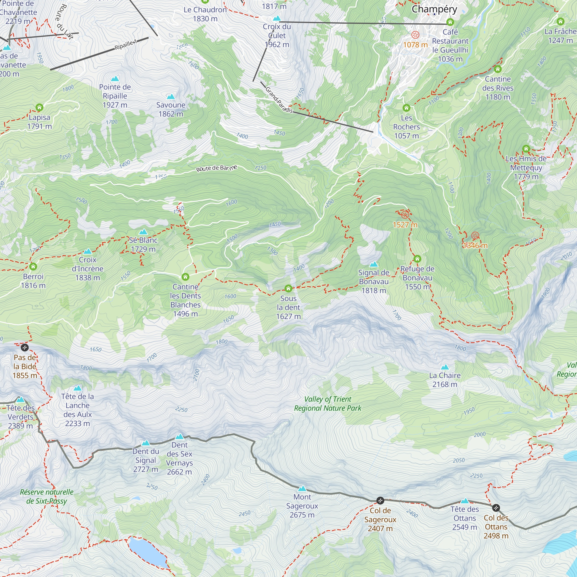 Sous la dent map