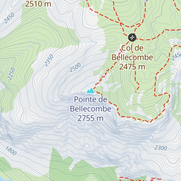 Map of Pointe de Bellecombe
