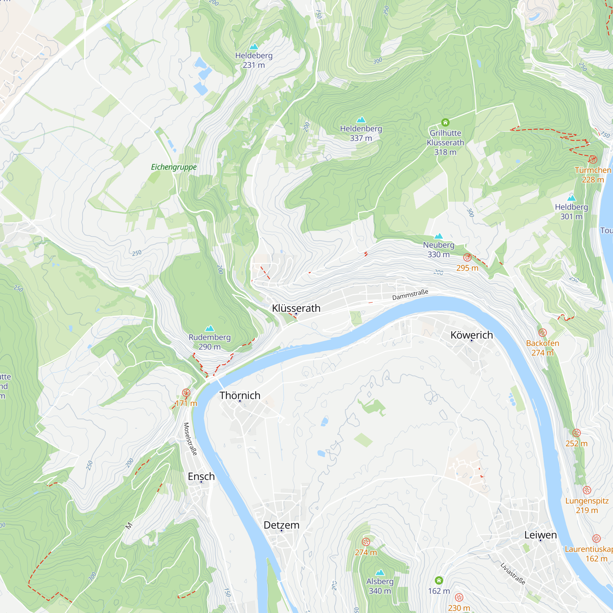 Touristinfo Klüsserath map
