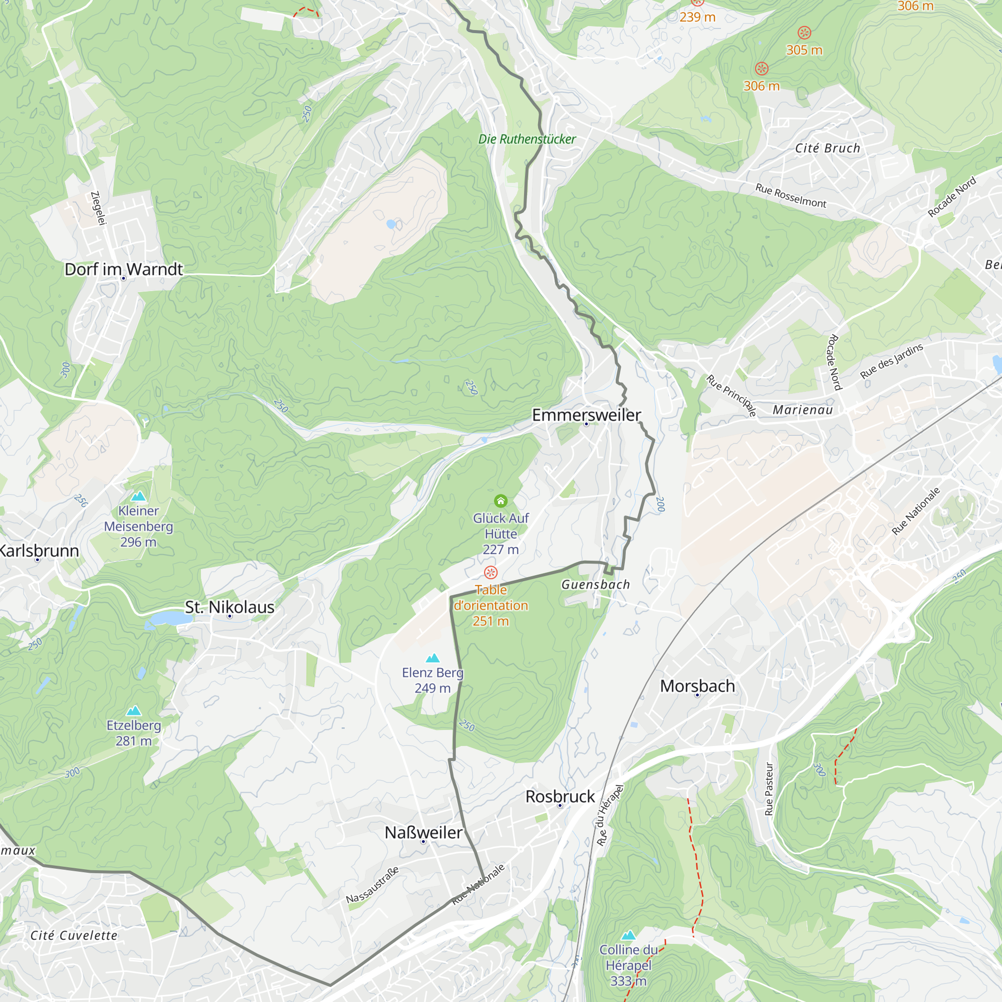 Glück Auf Hütte map