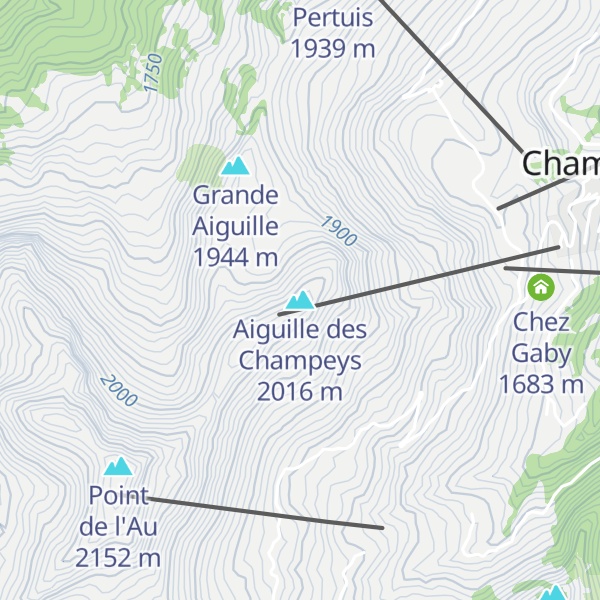 Map of Aiguille des Champeys