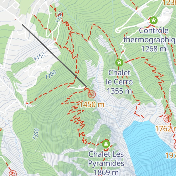 Map of Chalet du Glacier des Bossons