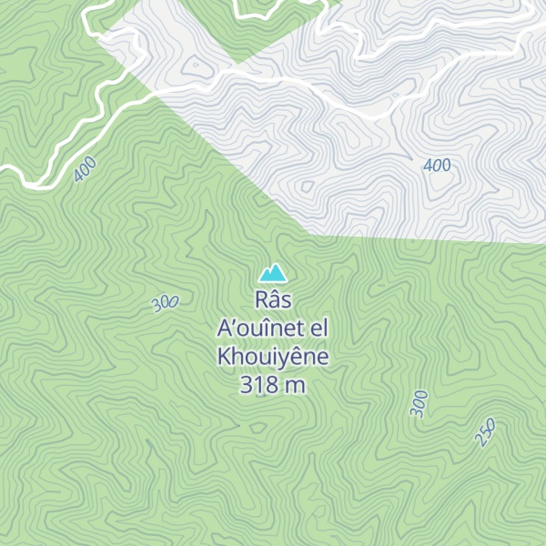 Map of Râs A’ouînet el Khouiyêne