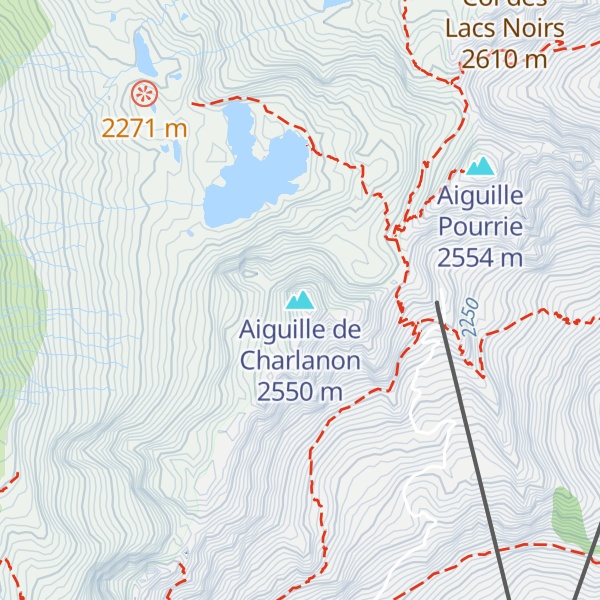 Map of Aiguille de Charlanon